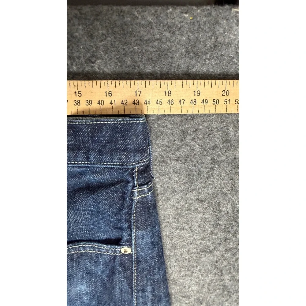 Levis‎ 501 Original Straight Leg Dark Wash Indigo Denim Button Fly Jeans 36x34